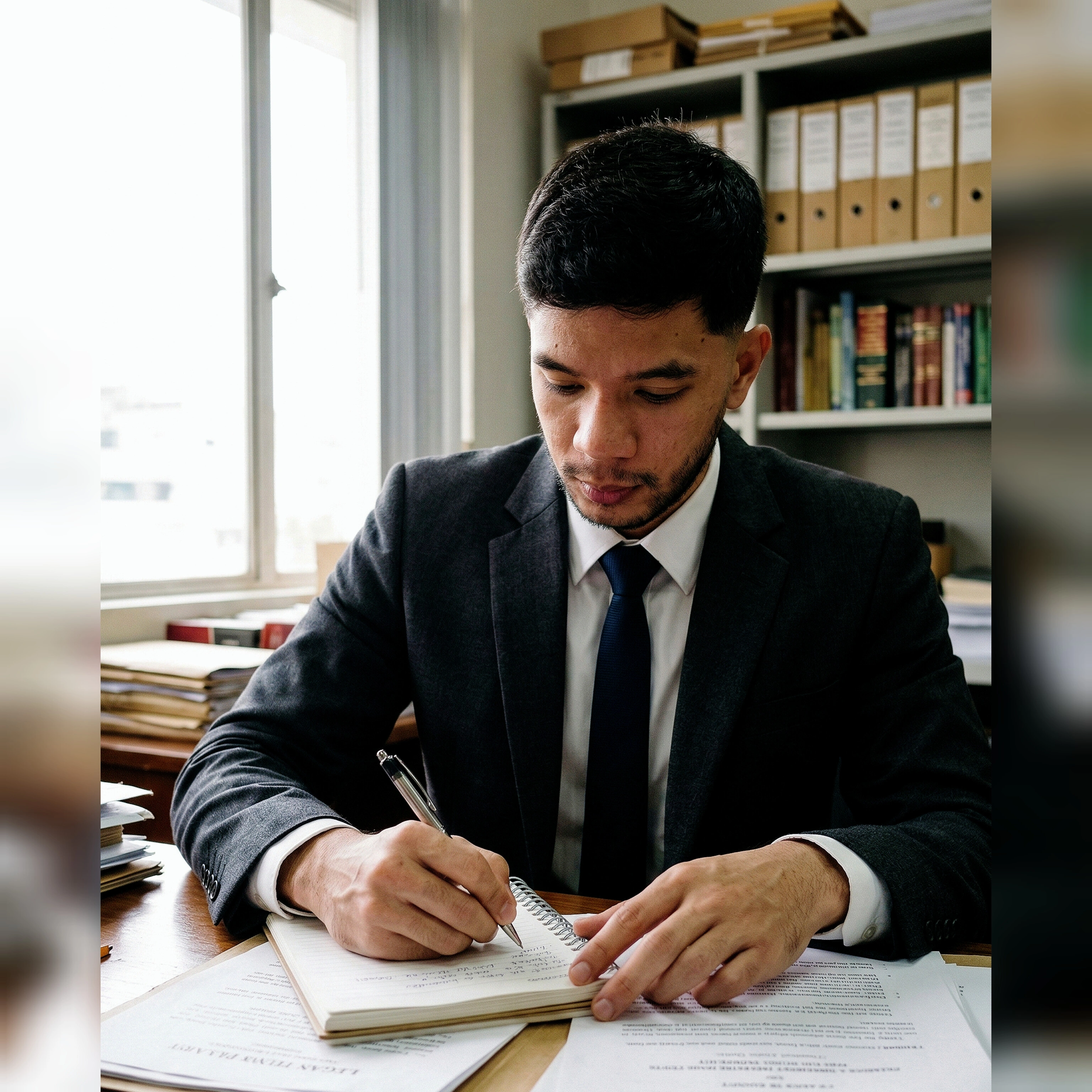 Juan Pablo Oliveros trabajando